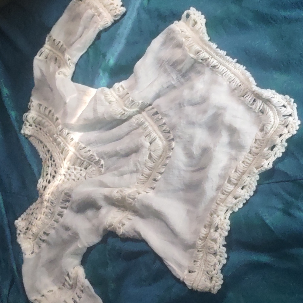 Boho White Top S - Picture 2 of 6